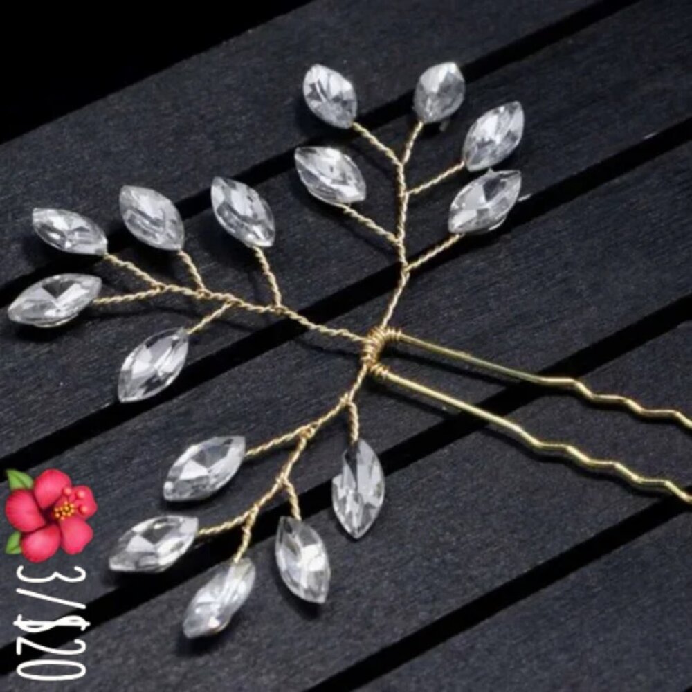 Bridal Wedding Hair Pin Crystal Handmade!!! 🌺3/$20 or 3/$8 select accessories!